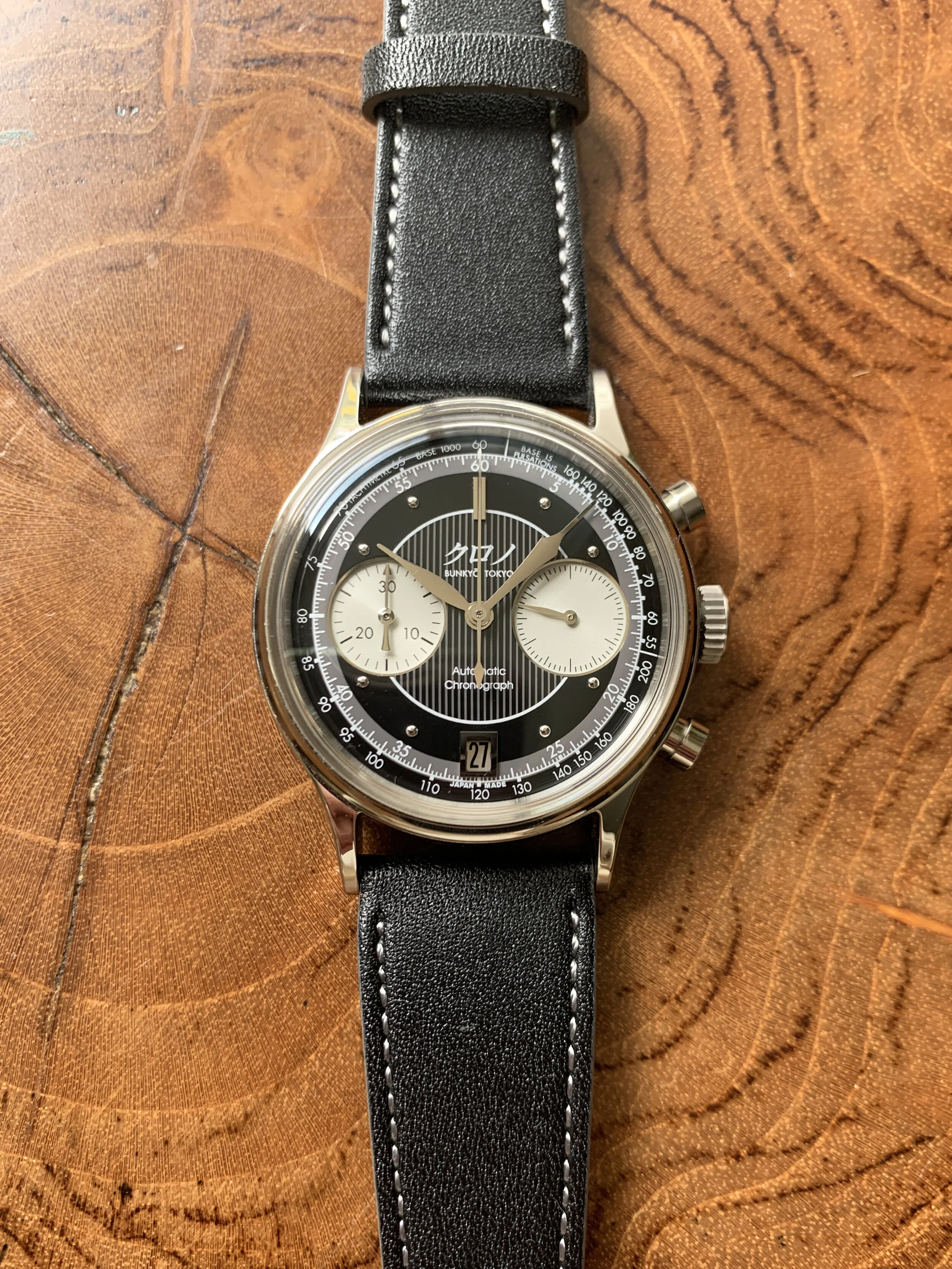 2020 Kurono Chronograph 1 Black Reverse Panda Dial — Shiny Happy